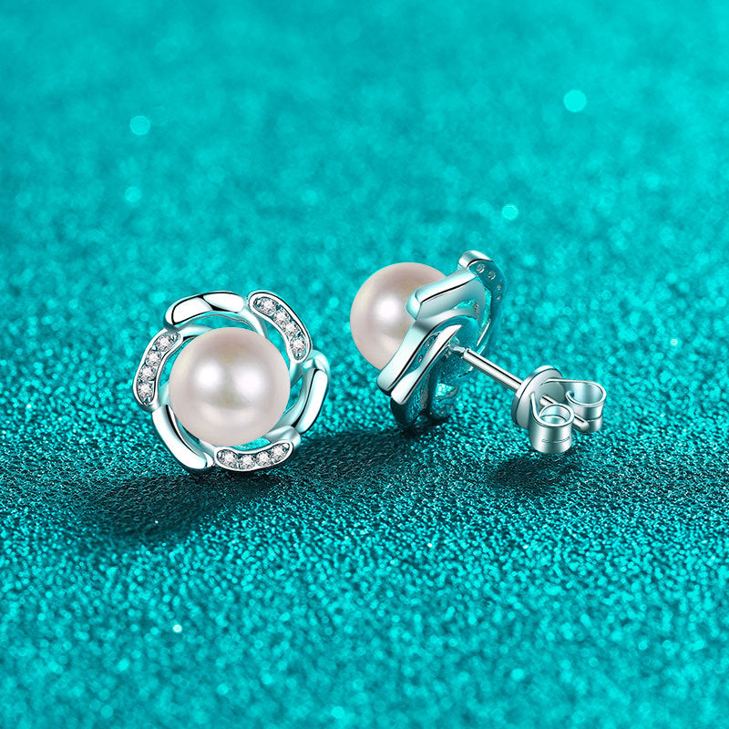 Moissanite Earrings in 925 Sterling Silver