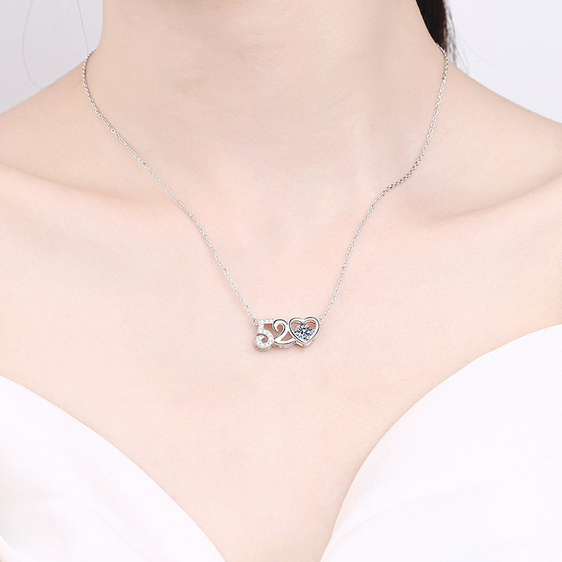 Moissanite Necklaces in 925 Sterling Silver 0.5ct