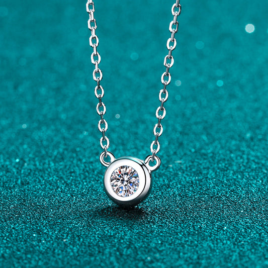 Moissanite Necklaces in 925 Sterling Silver 0.5ct 1ct
