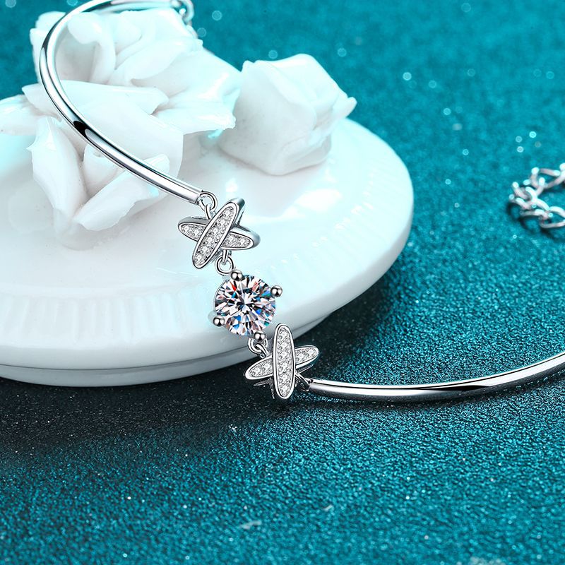 Moissanite Bracelets in 925 Sterling Silver 1ct