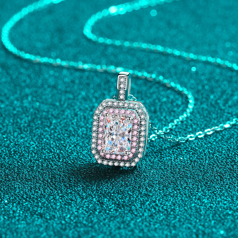 Moissanite Necklaces in 925 Sterling Silver 1ct