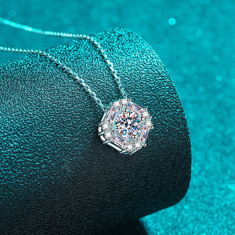 Moissanite Necklaces in 925 Sterling Silver 1.62ct