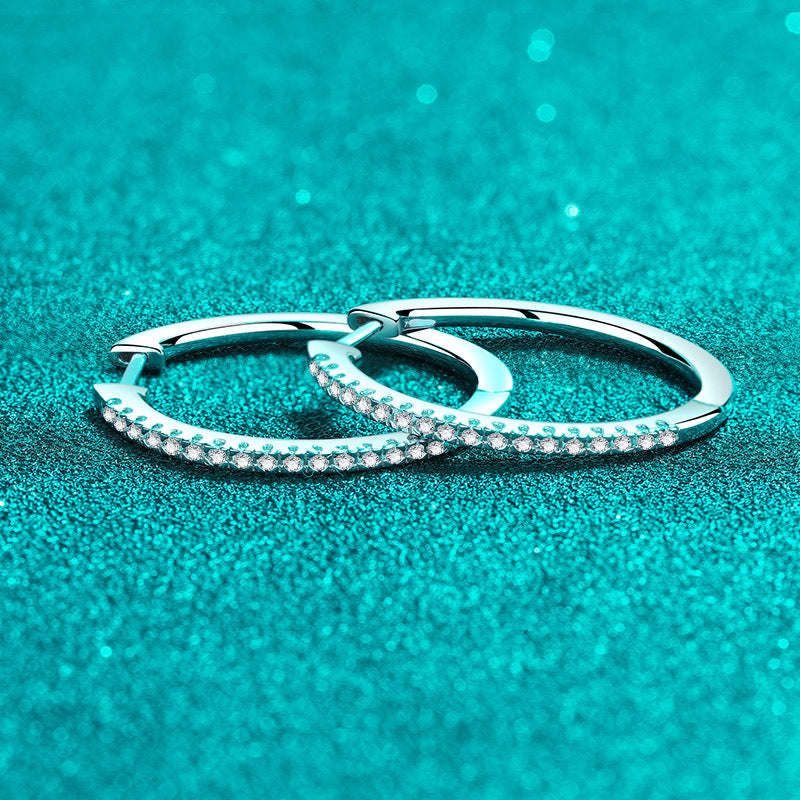 Moissanite Earrings in 925 Sterling Silver