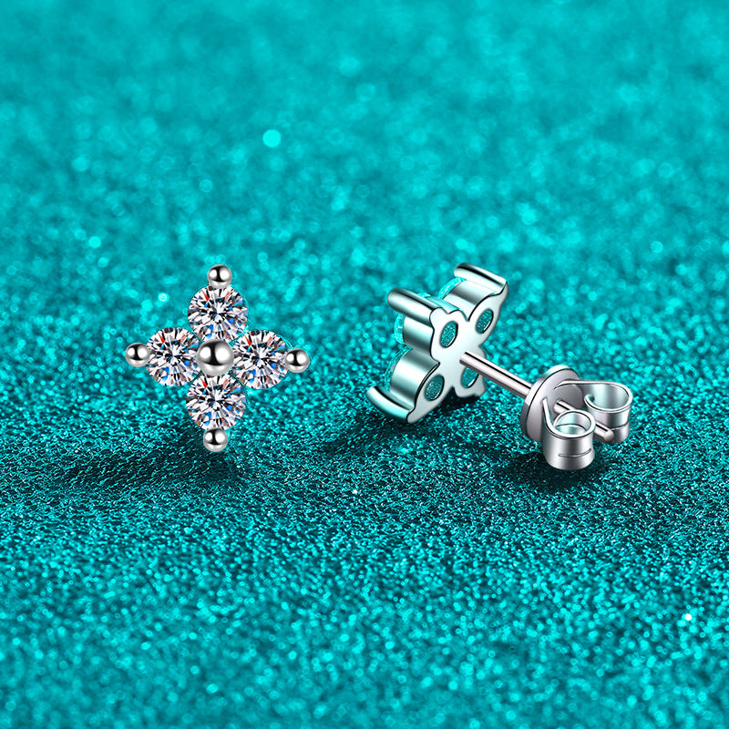 Moissanite Earrings in 925 Sterling Silver