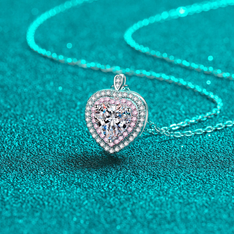 Moissanite Necklaces in 925 Sterling Silver 1ct