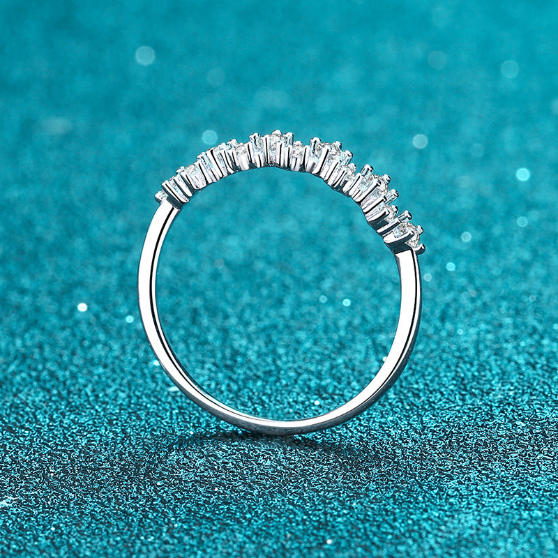 Moissanite Ring in 925 Sterling Silver