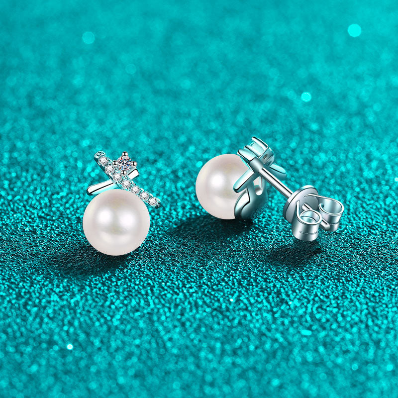 Moissanite Earrings in 925 Sterling Silver