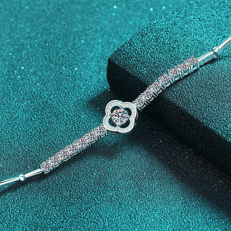 Moissanite Bracelets in 925 Sterling Silver 1.9ct 22cm