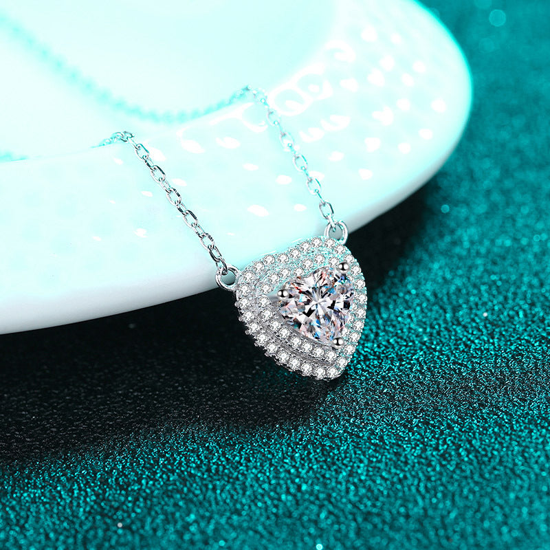 Moissanite Necklaces in 925 Sterling Silver 1ct