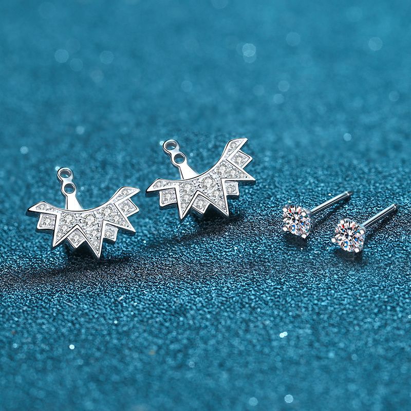 Moissanite Earrings in 925 Sterling Silver