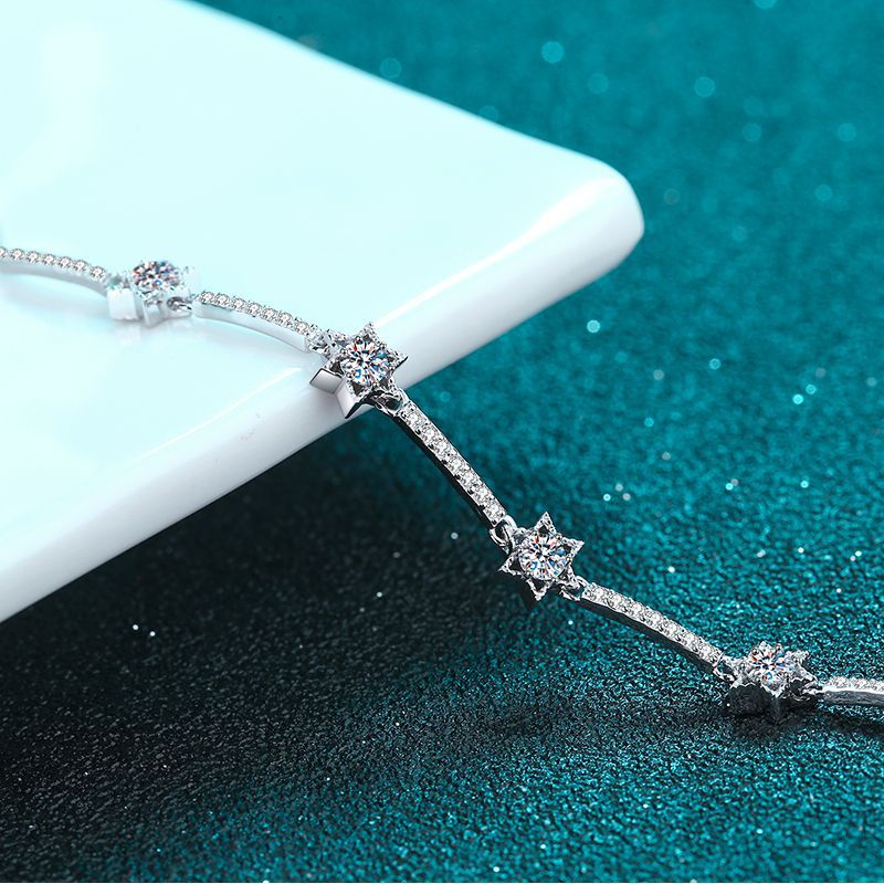 Moissanite Bracelets in 925 Sterling Silver 1ct