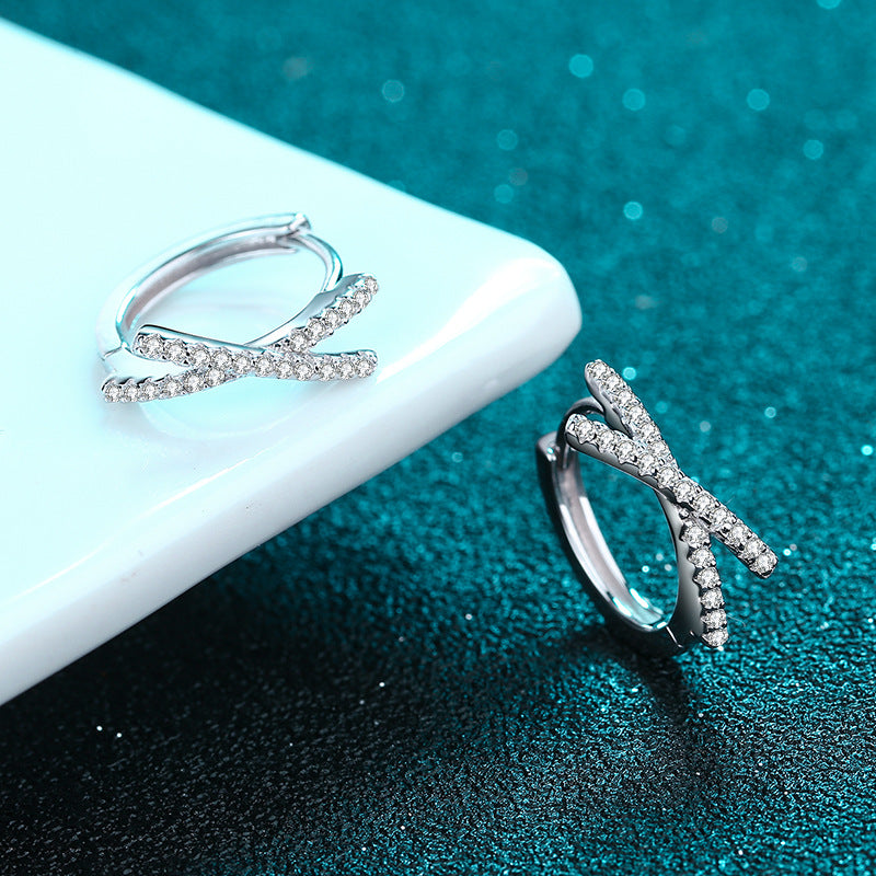 Moissanite Earrings in 925 Sterling Silver
