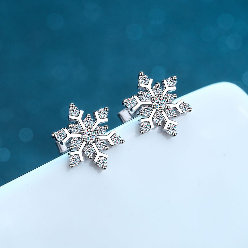 Moissanite Earrings in 925 Sterling Silver