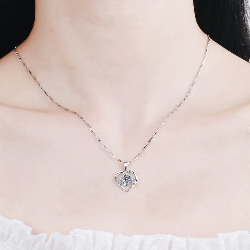 Moissanite Necklaces in 925 Sterling Silver 0.8ct
