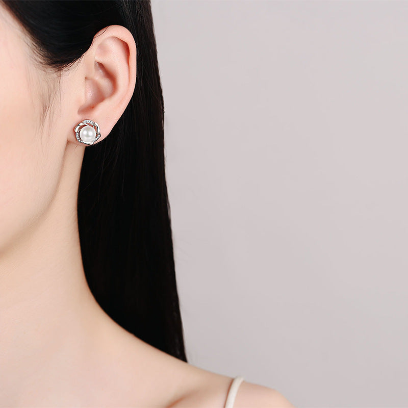 Moissanite Earrings in 925 Sterling Silver