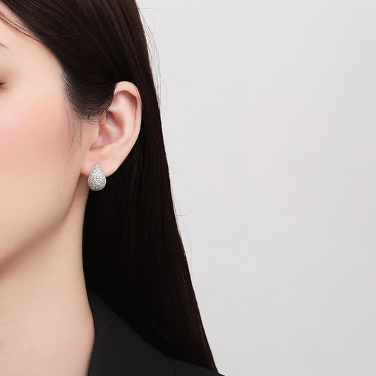 Moissanite Earrings in 925 Sterling Silver