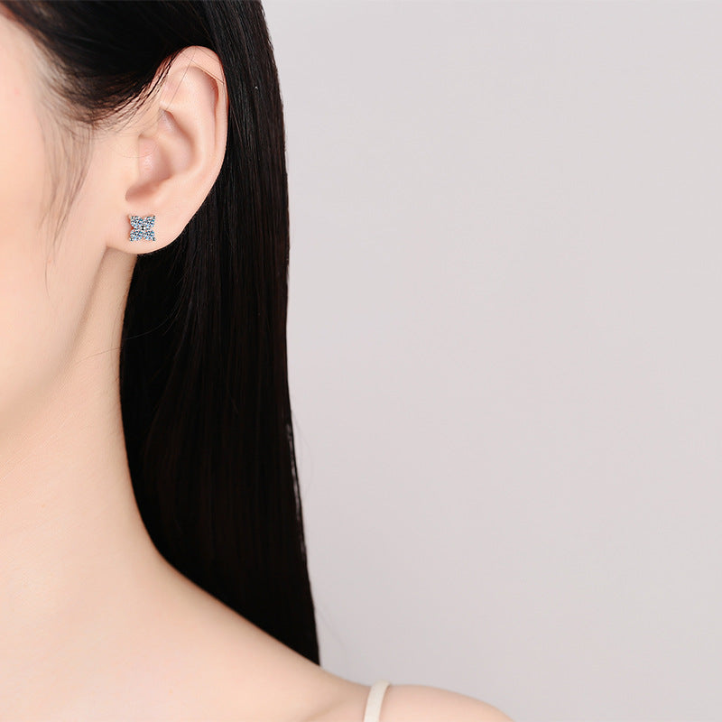 Moissanite Earrings in 925 Sterling Silver