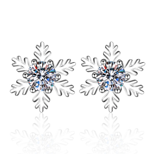 Round cut Moissanite Earrings in 925 Sterling Silver 0.6ct 1ct 2ct