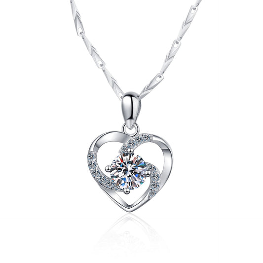 Moissanite Necklaces in 925 Sterling Silver 0.8ct