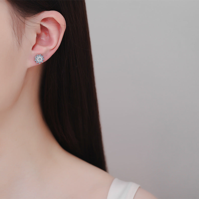 Moissanite Earrings in 925 Sterling Silver