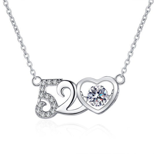 Moissanite Necklaces in 925 Sterling Silver 0.5ct