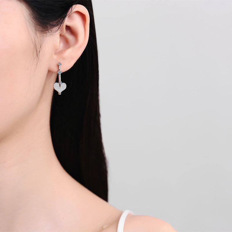 Moissanite Earrings in 925 Sterling Silver