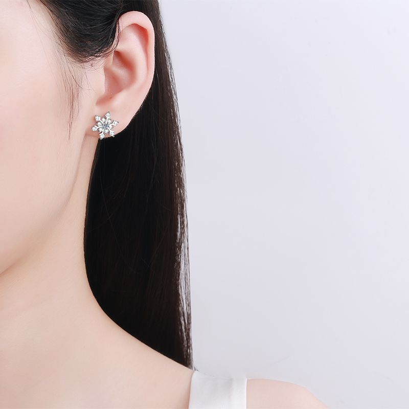 Moissanite Earrings in 925 Sterling Silver