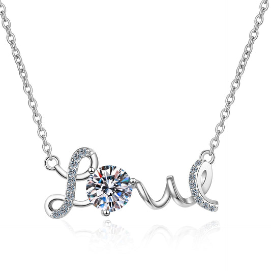 Moissanite Necklaces in 925 Sterling Silver 1ct
