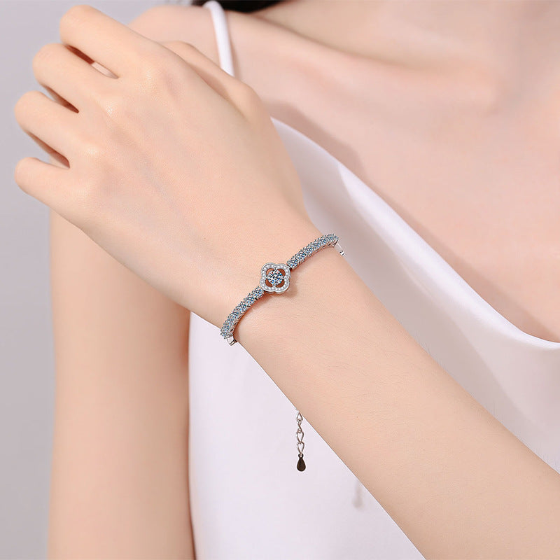 Moissanite Bracelets in 925 Sterling Silver 1.9ct 22cm