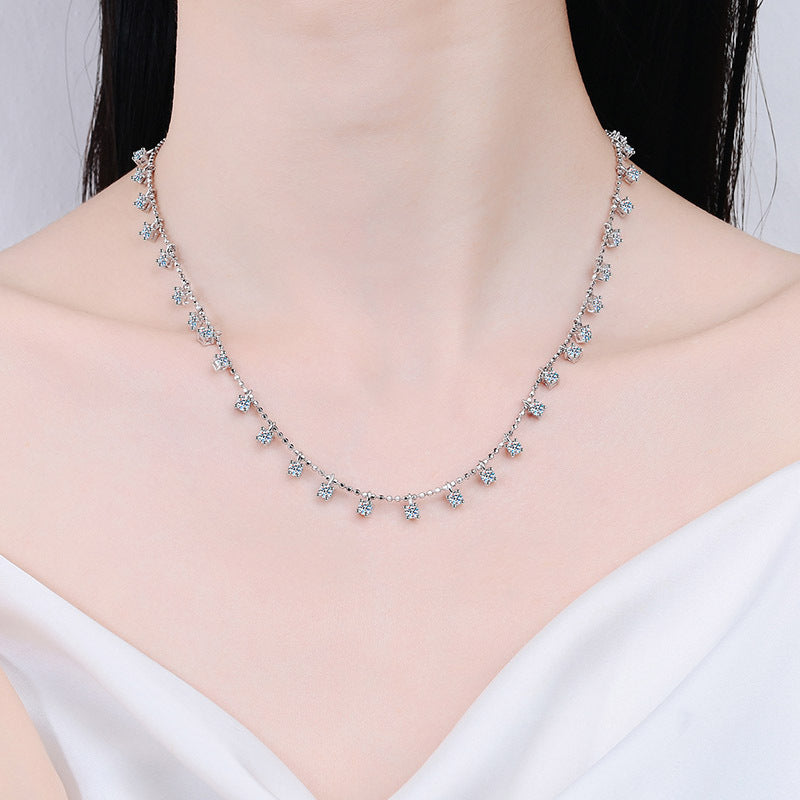 Moissanite Necklaces in 925 Sterling Silver 3ct 9ct