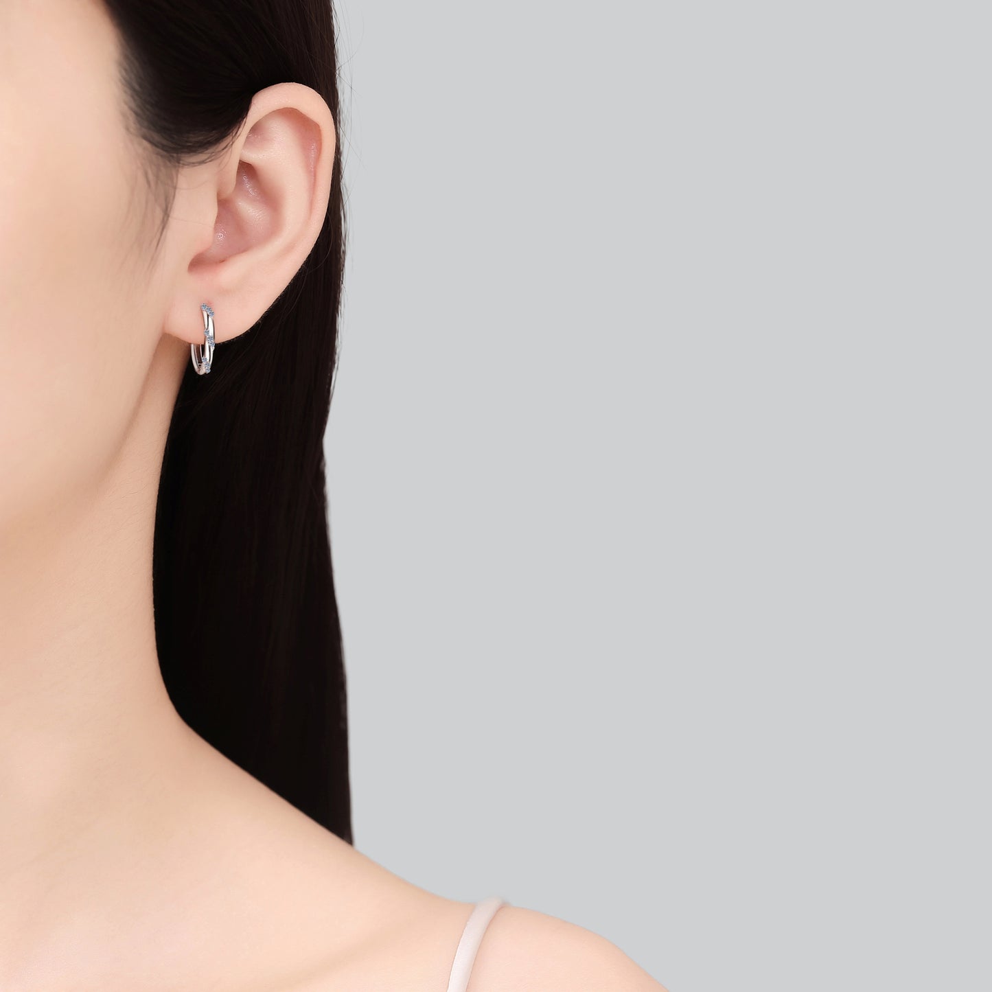 Moissanite Earrings in 925 Sterling Silver