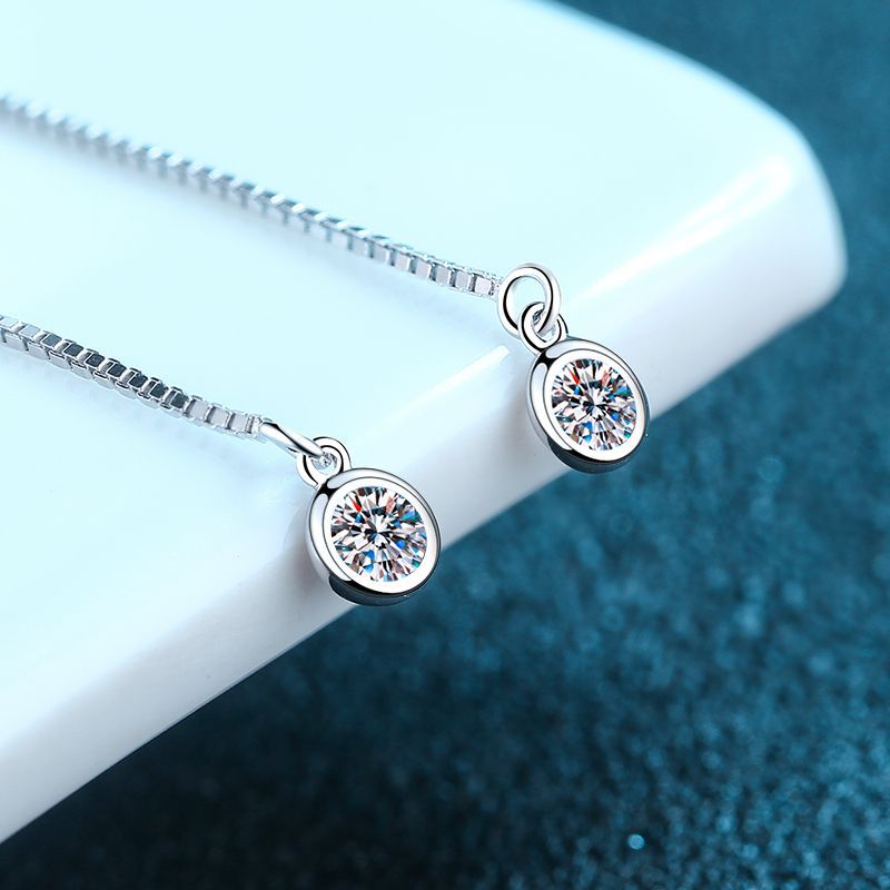 Moissanite Earrings in 925 Sterling Silver