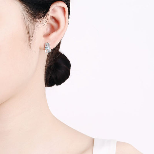 Moissanite Earrings in 925 Sterling Silver