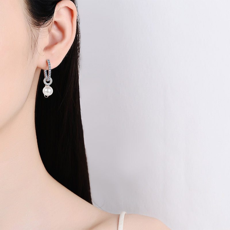 Moissanite Earrings in 925 Sterling Silver