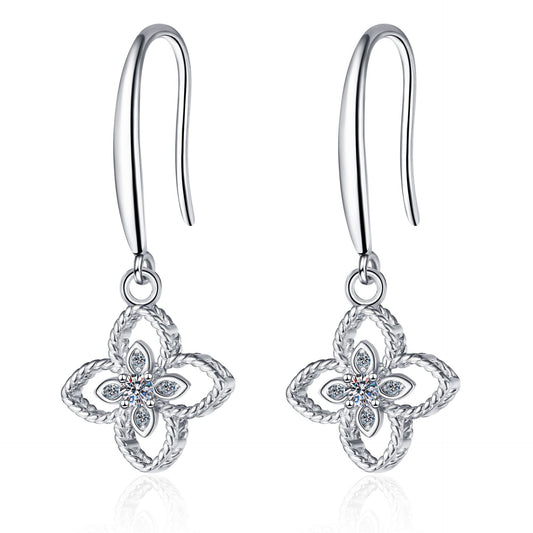 Moissanite Earrings in 925 Sterling Silver