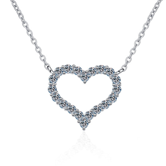 Moissanite Necklaces in 925 Sterling Silver 0.3ct 0.6ct 1.2ct 2ct