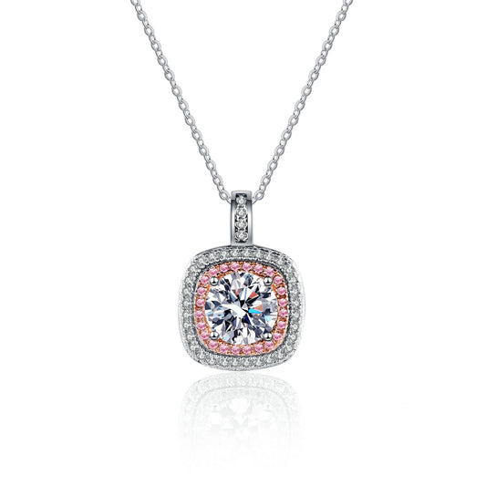 Moissanite Necklaces in 925 Sterling Silver 1ct