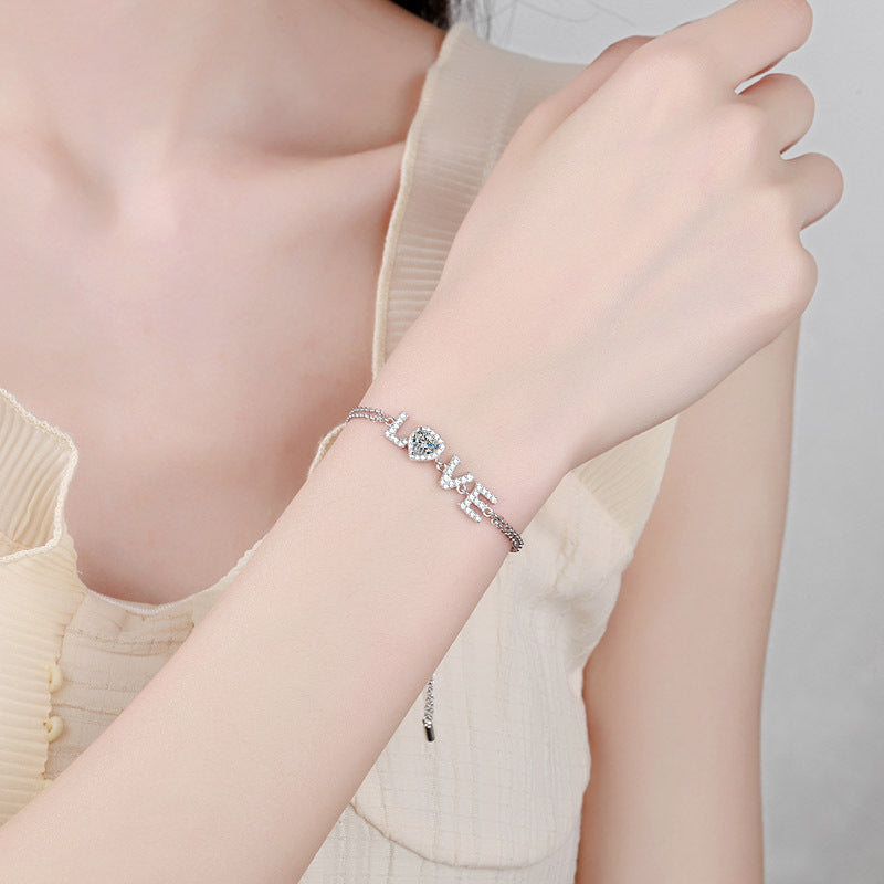 Moissanite Bracelets in 925 Sterling Silver 0.5ct