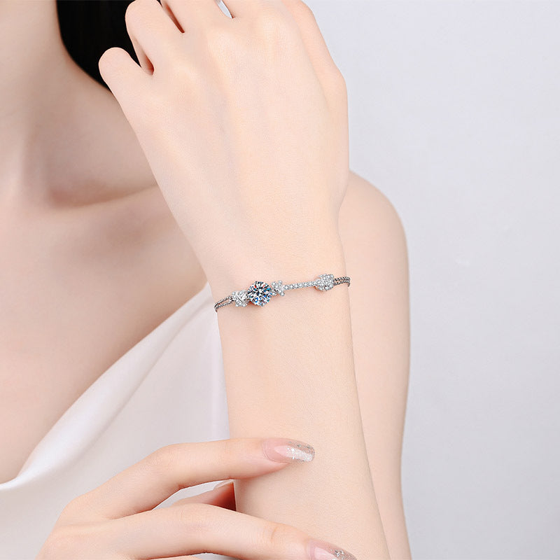 Moissanite Bracelets in 925 Sterling Silver 2ct