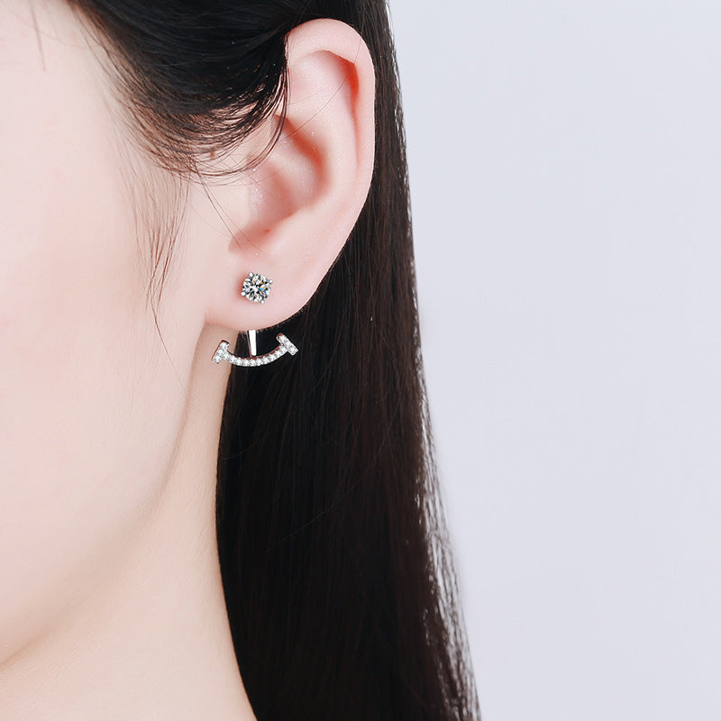 Moissanite Earrings in 925 Sterling Silver