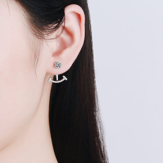 Moissanite Earrings in 925 Sterling Silver