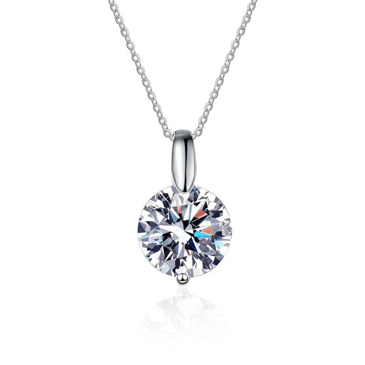 Moissanite Necklaces in 925 Sterling Silver 1ct 2ct 3ct