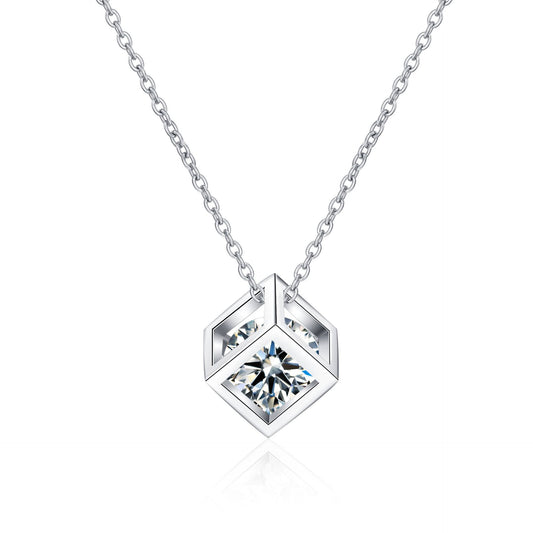 Moissanite Necklaces in 925 Sterling Silver 0.5ct 1ct