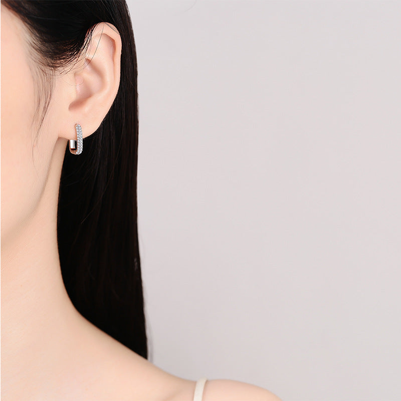 Moissanite Earrings in 925 Sterling Silver