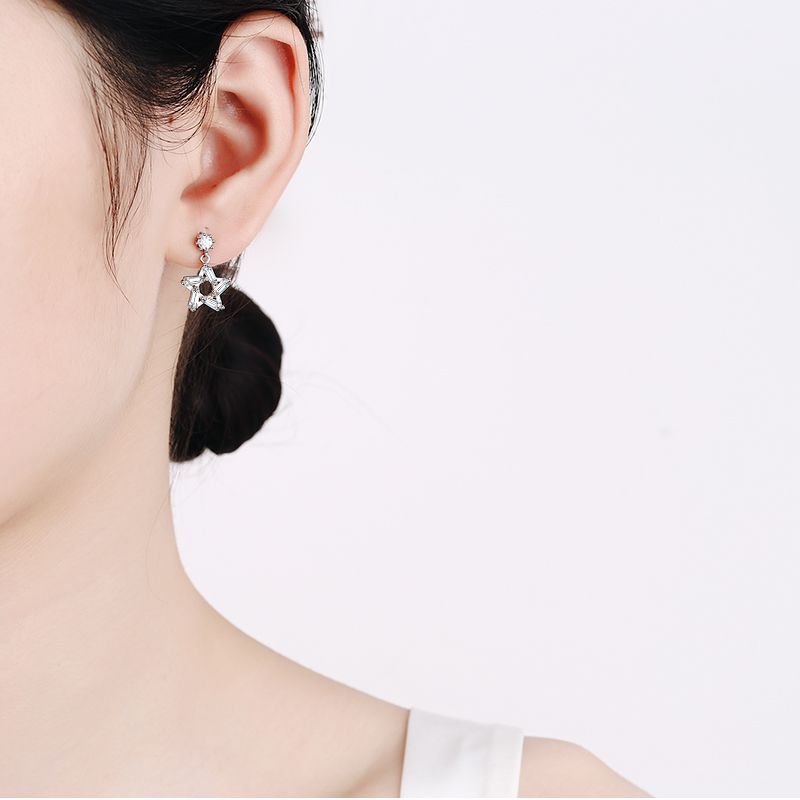Moissanite Earrings in 925 Sterling Silver