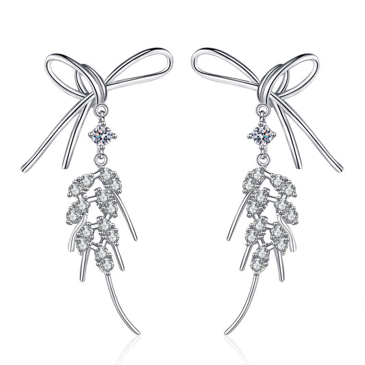 Moissanite Earrings in 925 Sterling Silver