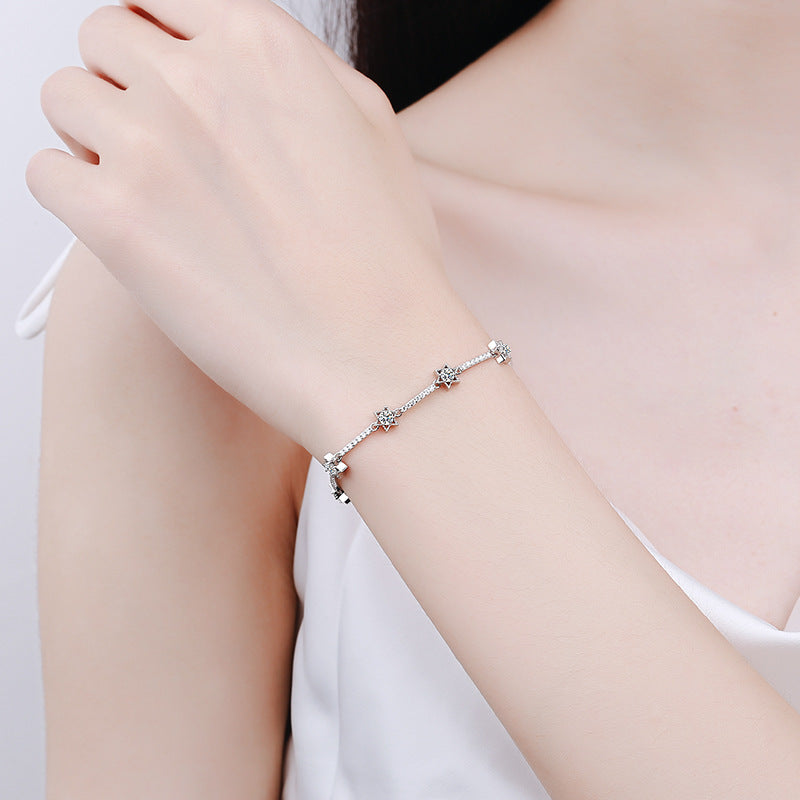 Moissanite Bracelets in 925 Sterling Silver 1ct