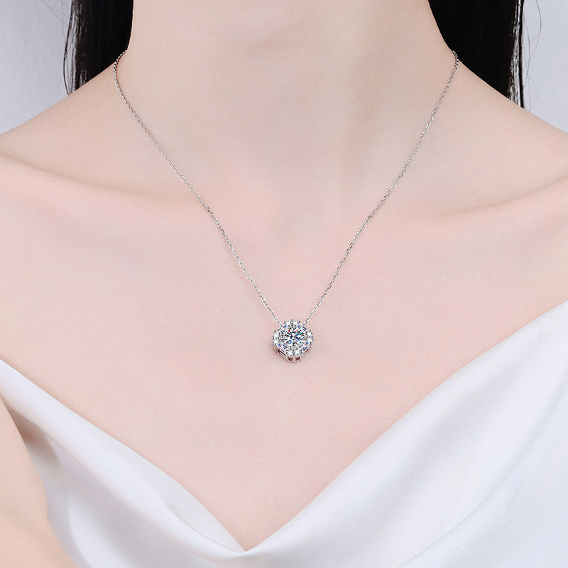 Moissanite Necklaces in 925 Sterling Silver 1.62ct
