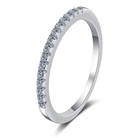 Moissanite Ring in 925 Sterling Silver