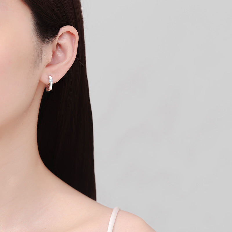 Moissanite Earrings in 925 Sterling Silver